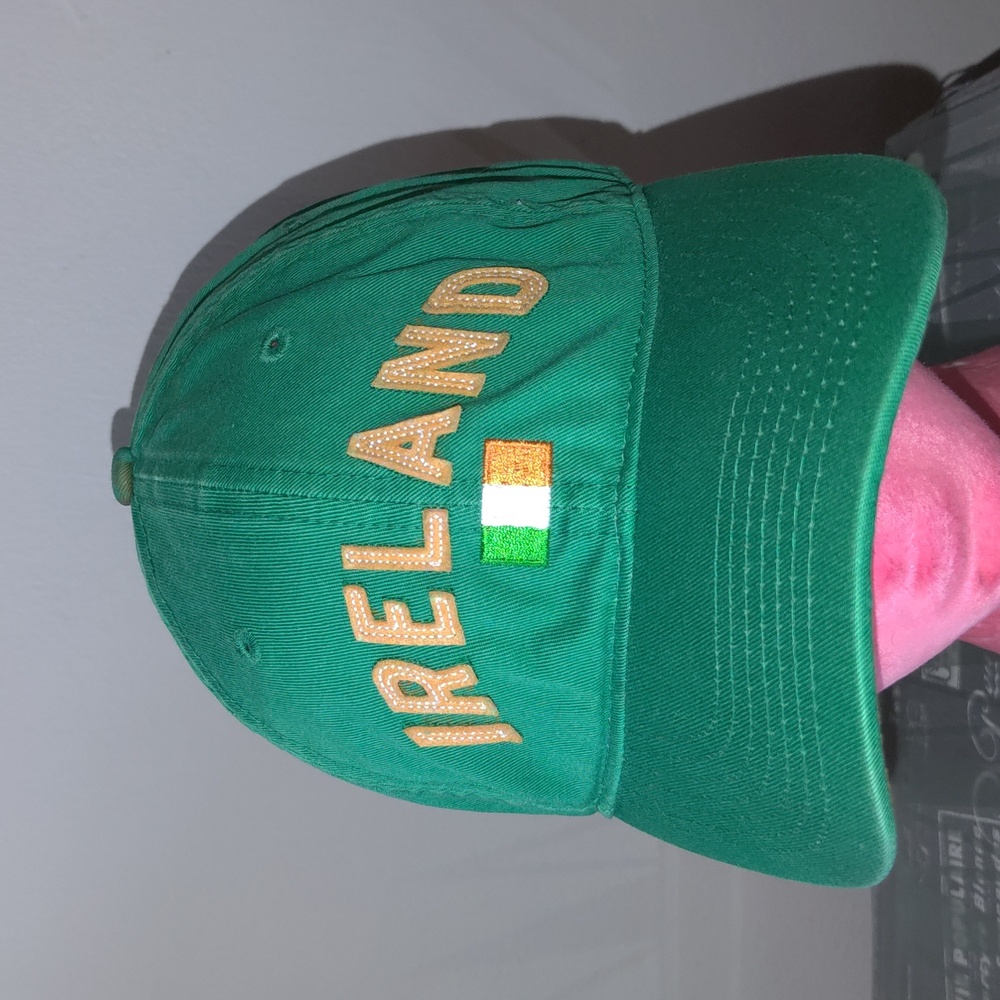 Ireland Embroidered Letters Flag Strap-on Green Hat Cap